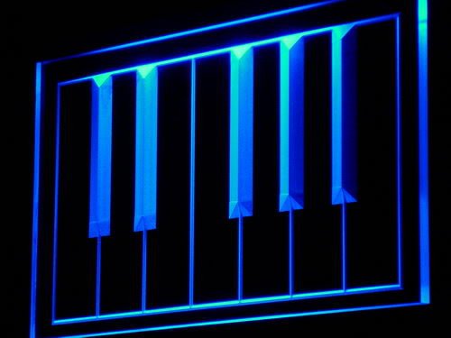 ADVPRO M016-B Piano Keyboard Keys Bar Song Pub Neon Light Sign - Perfect for Home Decor, Music Studios & Themed Parties