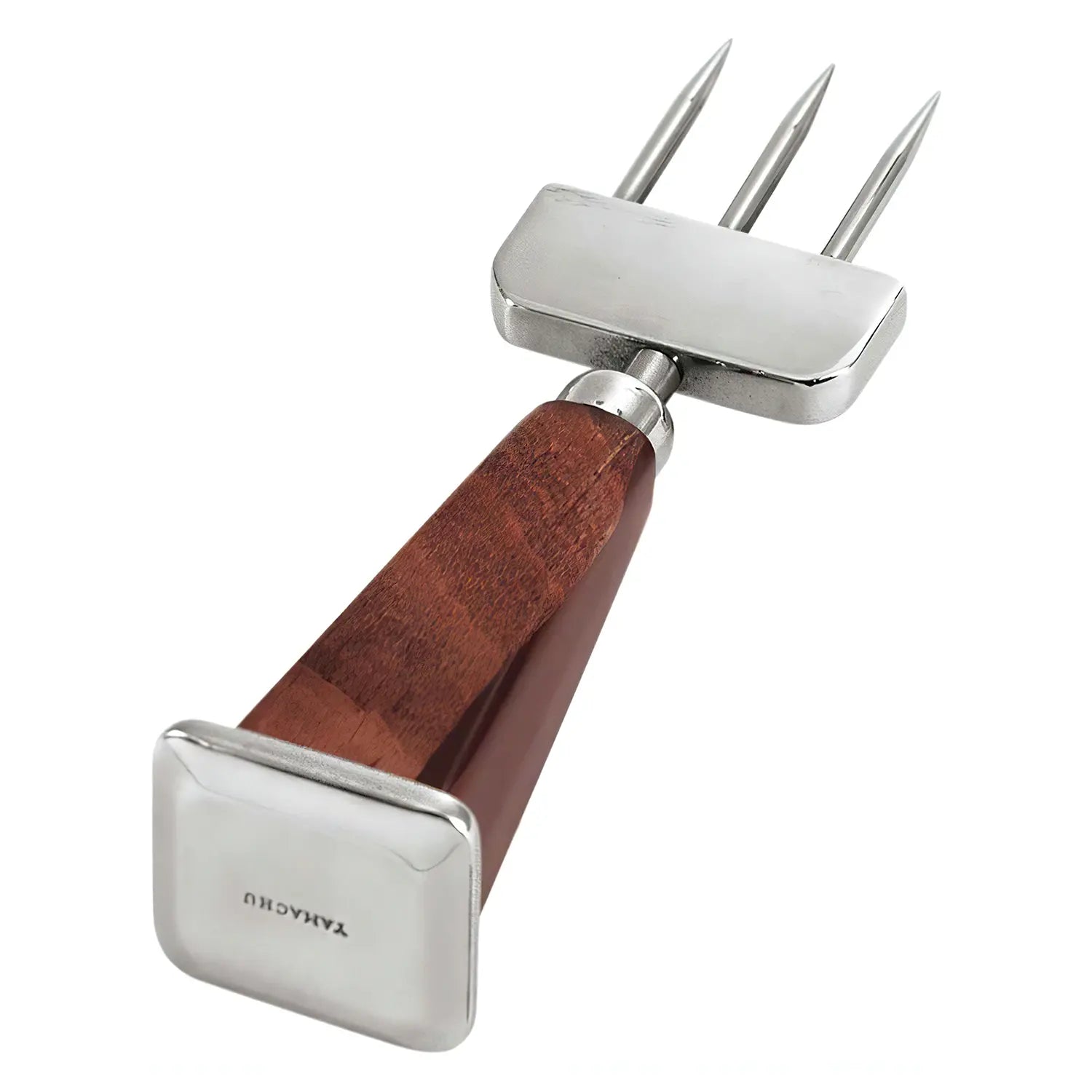 EBM Stainless Steel 3-Prong Ice Pick with Square Handle - Durable Bar Tool for Breaking Ice Cubes, Cocktail Making & Kitchen Use