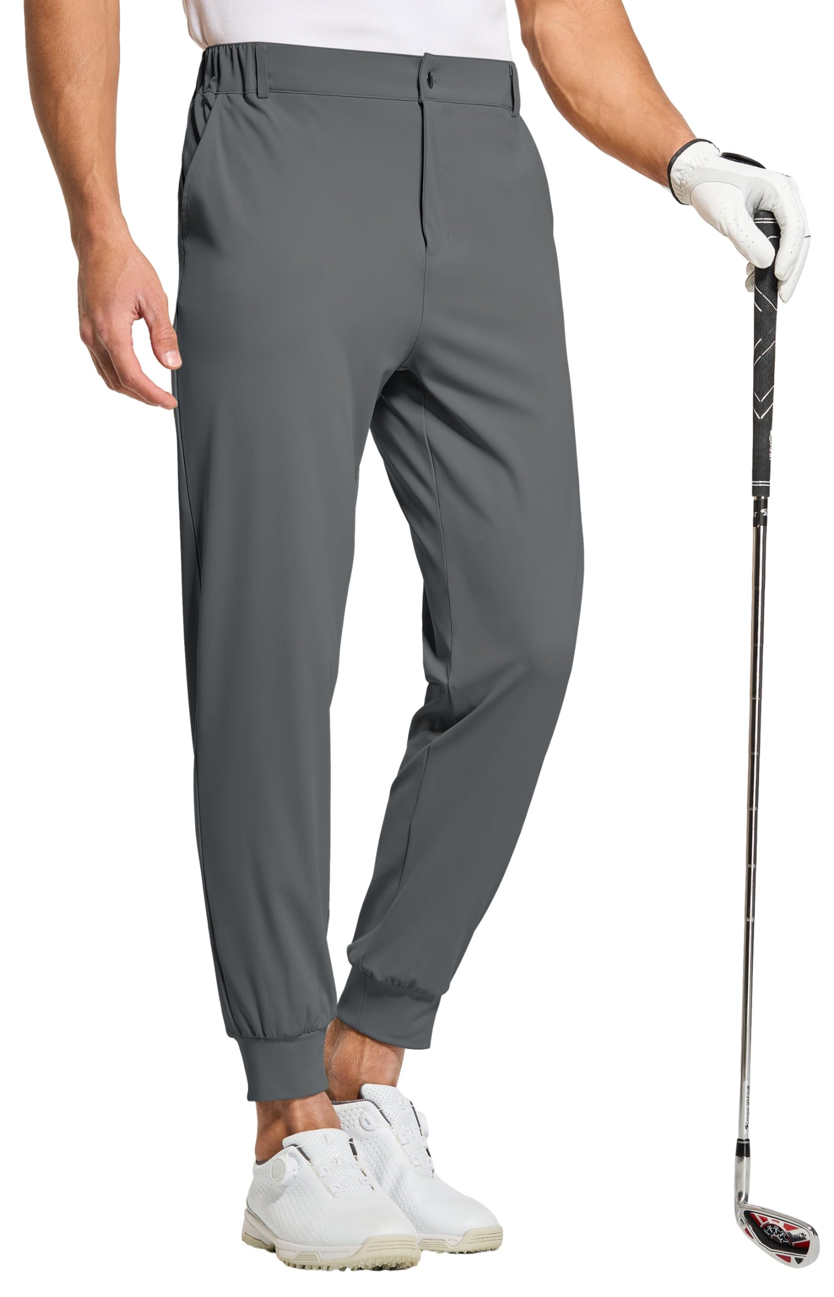 Willit Men's Golf Joggers Pants - Stretch Slim Fit Work Dress Pants - Quick Dry Athletic Pants with Pockets - Perfect for Golf, Office & Casual Wear