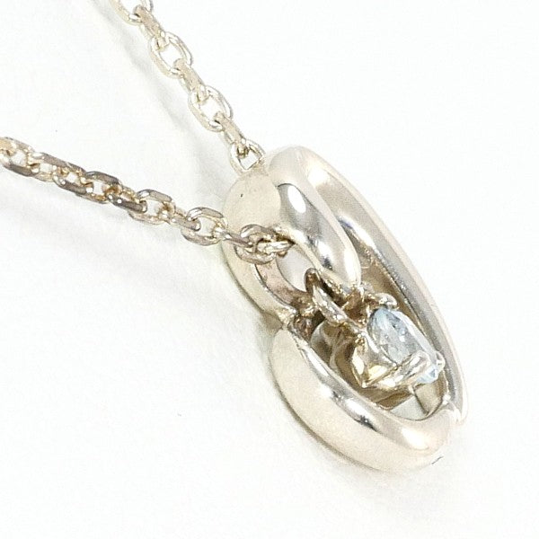 4℃ Genuine Aquamarine & Diamond Sterling Silver Necklace for Women - Elegant Pendant Jewelry Gift for Birthday, Anniversary & Special Occasions