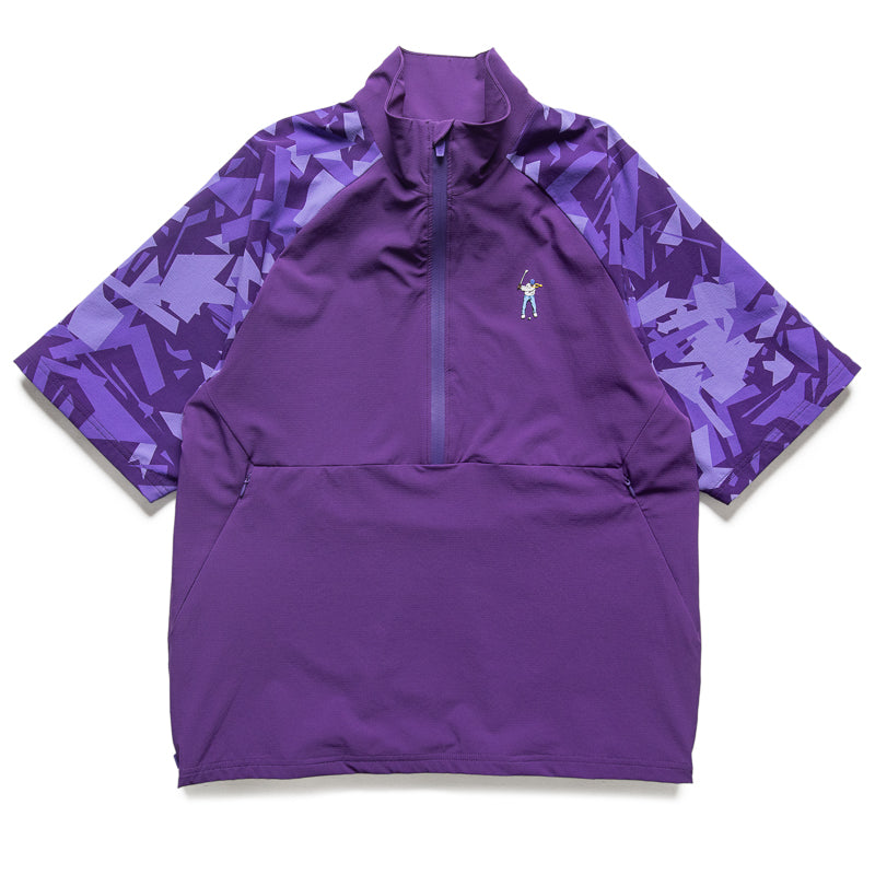 Eastside Golf 1/2 Zip Nylon Wind Shirt - Violet Color Lightweight Pullover for Men & Women - Perfect for Golfing, Running & Outdoor Activities