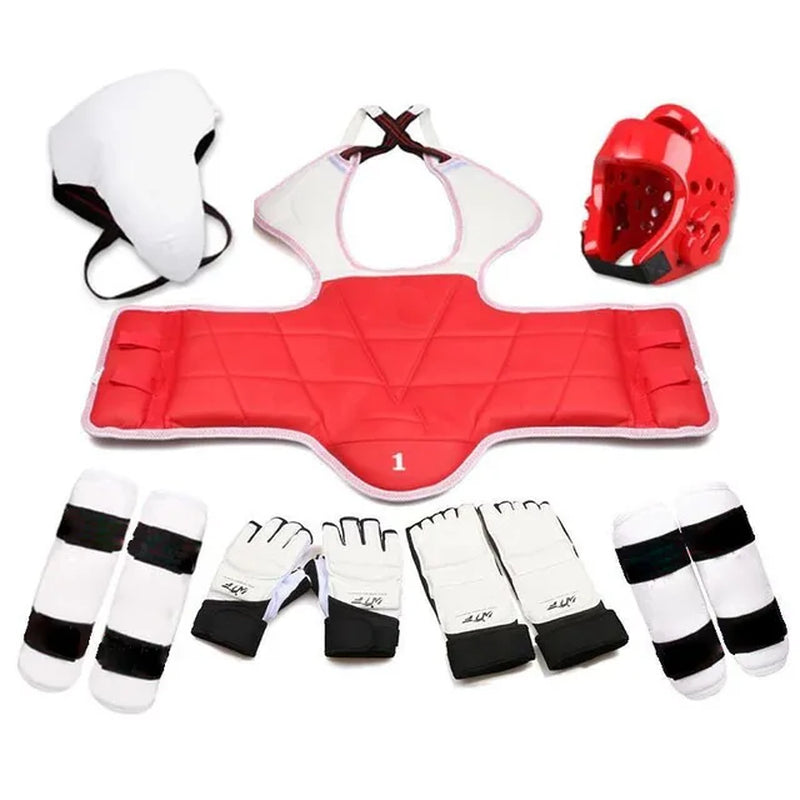 Taekwondo Protective Gear Set - 5 Piece Full Body Armor with Helmet, Chest Protector & Kickboxing Gloves for Martial Arts Training | Perfect for Sparring, Competition & Self-Defense Practice