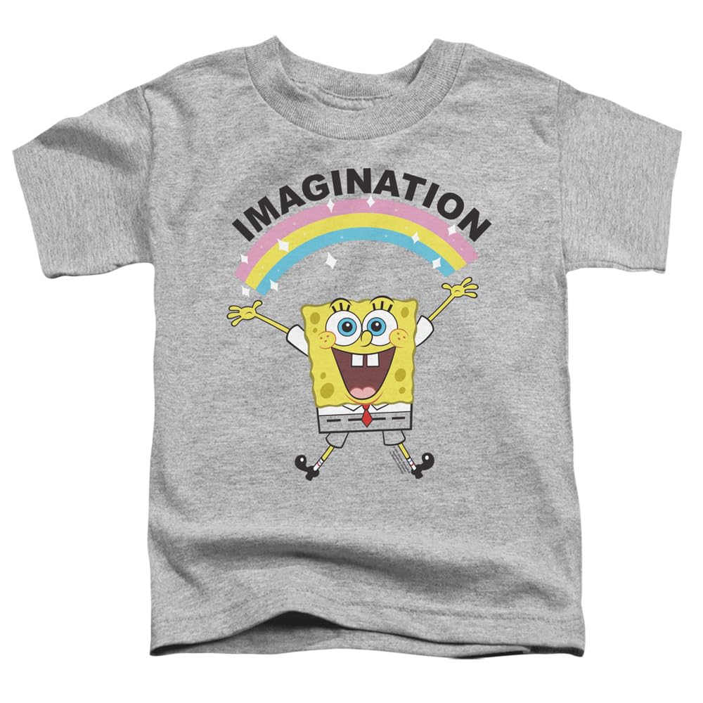 Popfunk Classic SpongeBob SquarePants Imagination Graphic T-Shirt for Kids & Teens | Unisex Youth Cartoon Tee for Casual Wear, School & Birthday Gifts