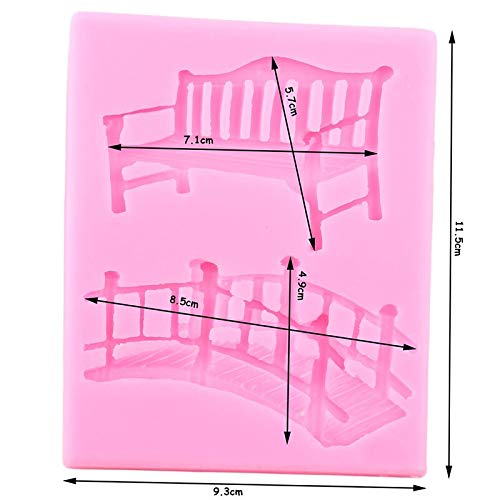 3D Craft Bench Bridge Silicone Mold for DIY Candy, Soap, Chocolate, Jelly, Cupcake Decorations - Fondant, Gum Paste, Ice Cream & Ice Cube Mold - Perfect for Baking, Dessert Making, and Handmade Crafts