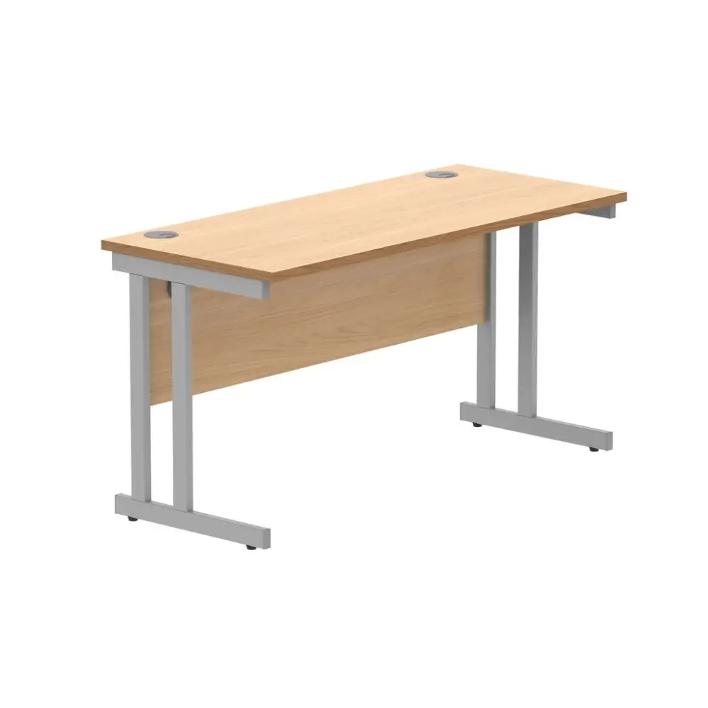 Core Twin Upright Rectangular Desk - Modern Office Desk for Home & Workspace - Perfect for Small Spaces, Home Offices and Study Rooms