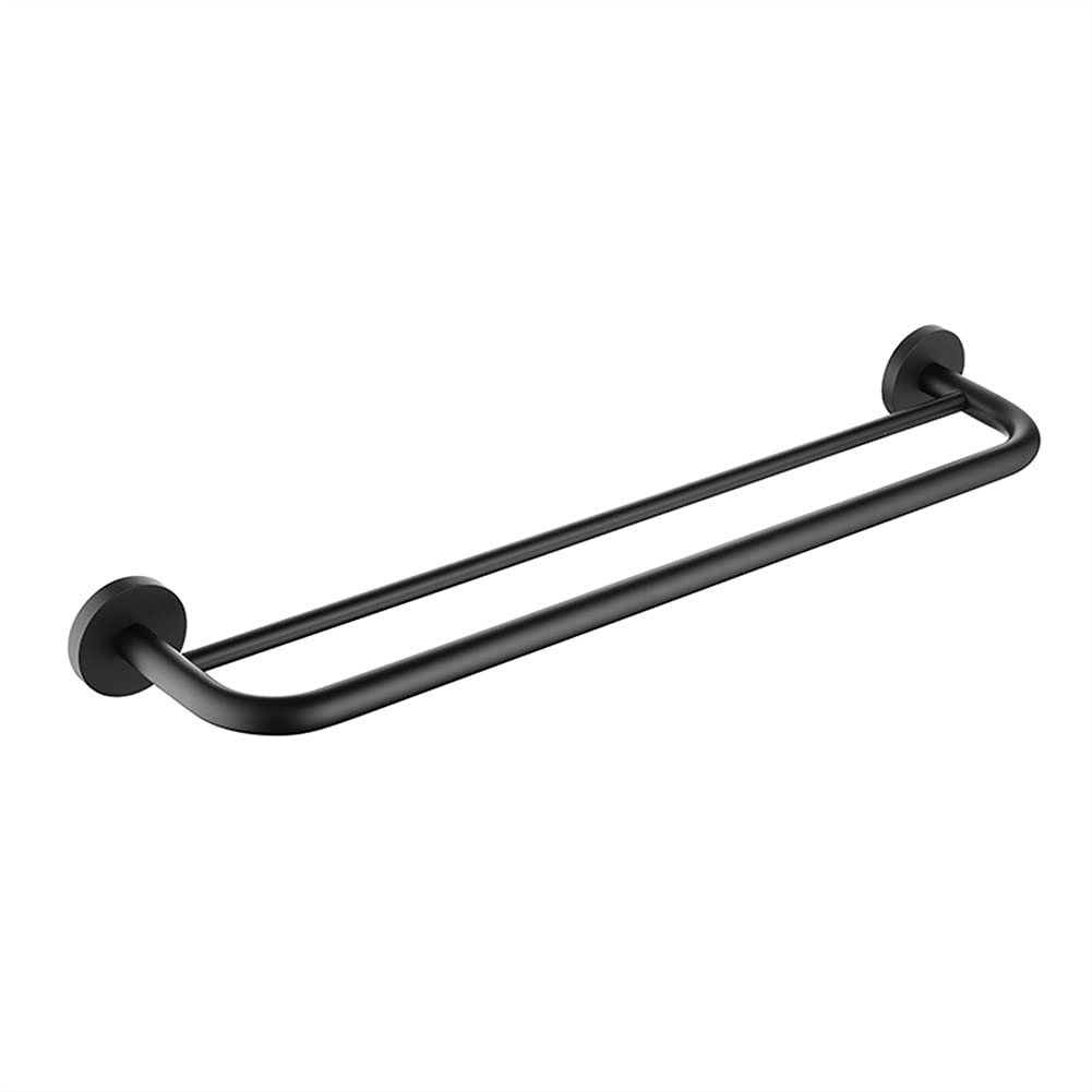 Black Matte Stainless Steel Bathroom Hardware Set - Wall Mounted Towel Rack, Toilet Paper Holder & Toilet Brush Holder | Modern Bathroom Accessories for Home & Hotel Use
