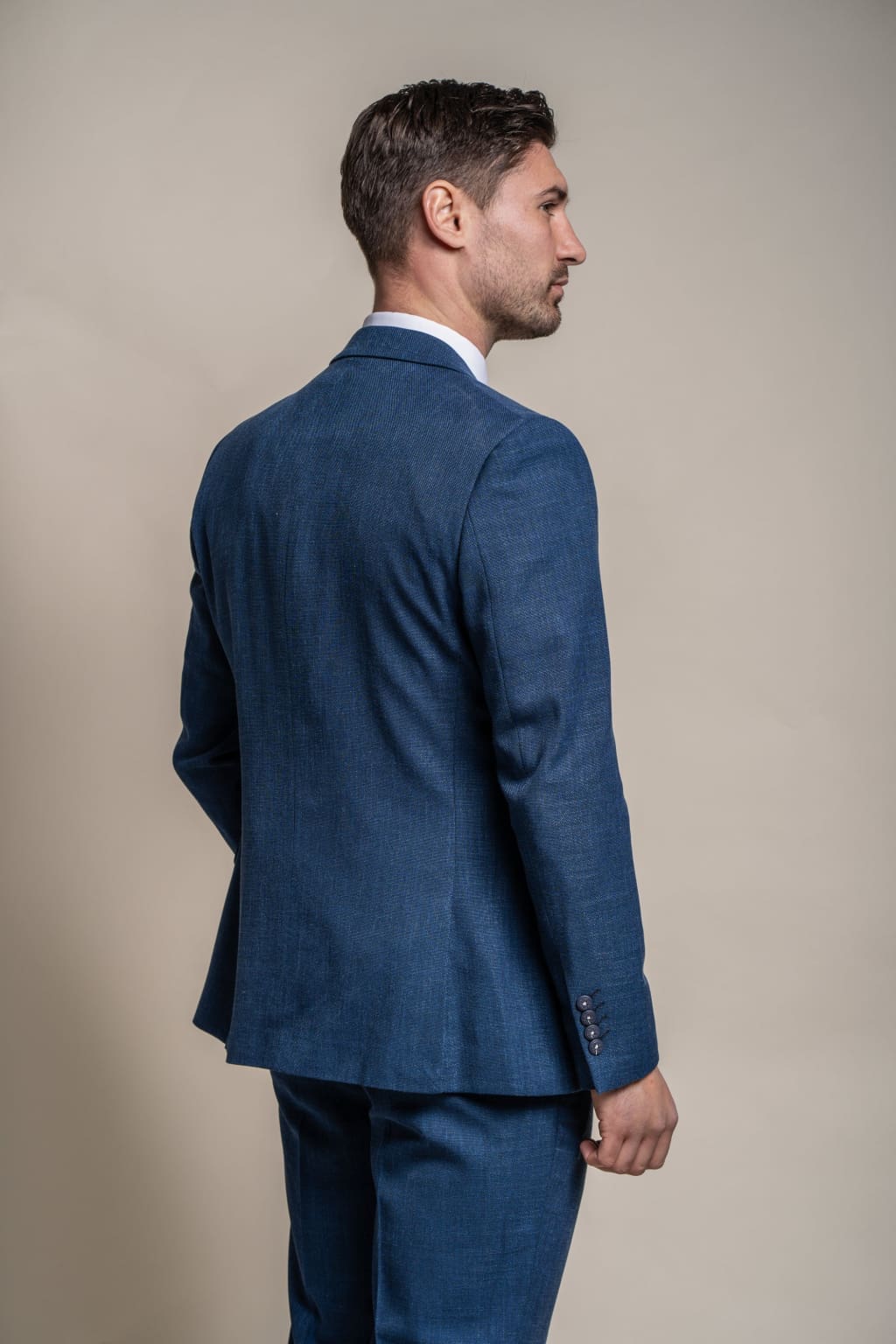 Cavani Miami Blue 3 Piece Suit for Men - Premium Slim Fit Business Suit Set - Perfect for Weddings, Office & Formal Events
