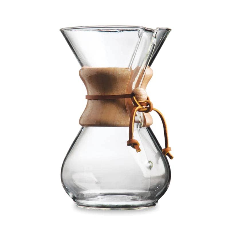 Chemex Six Cup Classic Series Pour Over Coffee Maker - Perfect for Home Brewing & Specialty Coffee Lovers