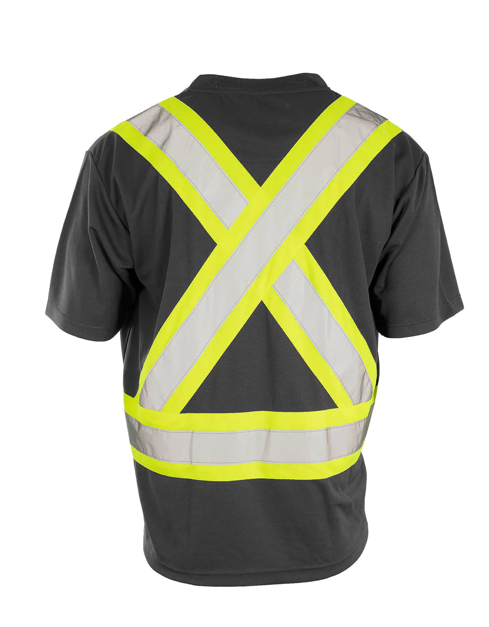 ForceField V-Neck Short Sleeve Safety T-Shirt - High Visibility Workwear for Construction & Outdoor Jobs - Reflective Safety Tee for Men & Women (Model 022 BEPCSA) - Perfect for Night Shifts, Road Work & Emergency Response Teams