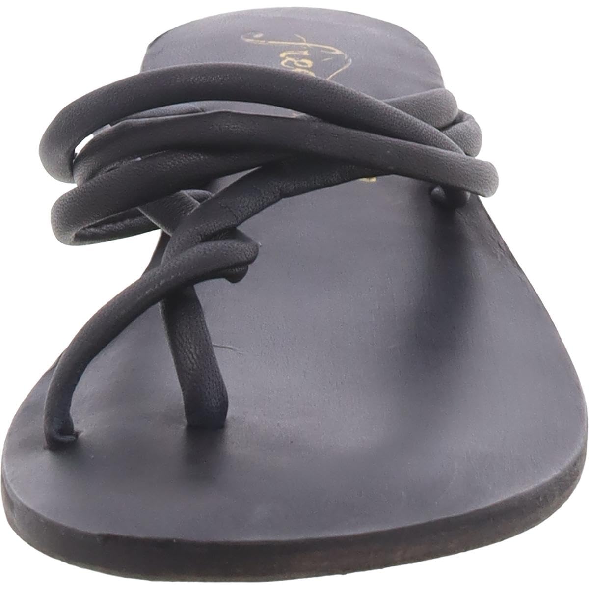 Free People Women's Kayla Leather Thong Slide Sandals - Comfortable Summer Flip Flops for Beach, Pool & Casual Wear
