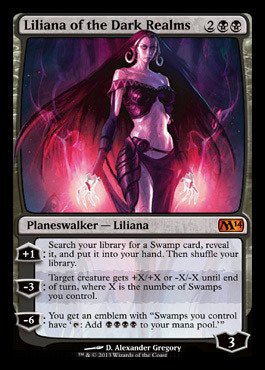 Magic The Gathering - Liliana of The Dark Realms (102/249) - Magic 2014 Core Set MTG Card - Perfect for Commander Decks & MTG Collectors
