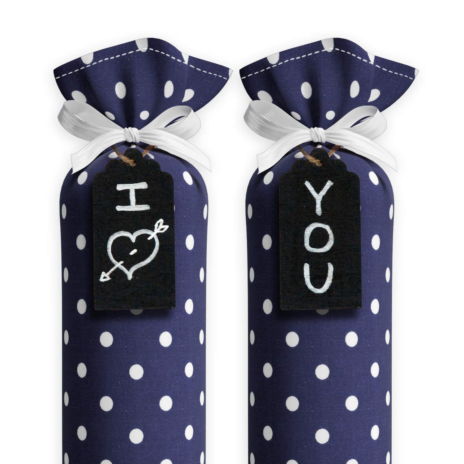 Stylish Boot Shaper Stands for Women & Men - Premium Shoe Tree for Boots & Shoes - Keep Boots in Perfect Shape - Navy Blue with White Polka Dots (1 Pair) - Ideal for Closet Organization, Travel & Boot Storage