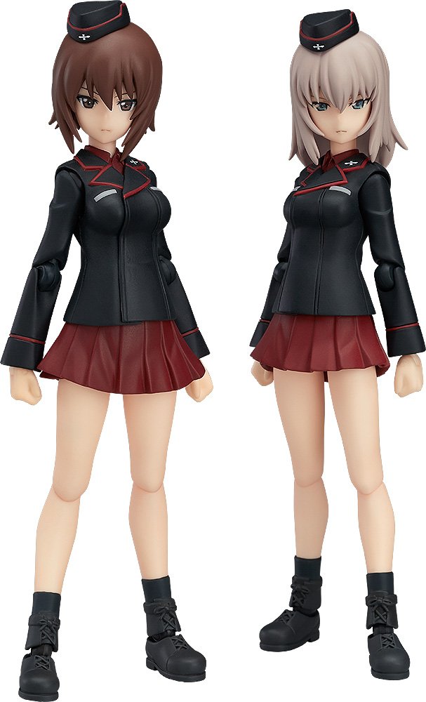 Max Factory Girls Und Panzer Maho & Erika (Film Version) Figma Action Figure Set - Anime Collectible for Display & Photography - Perfect for Fans, Model Enthusiasts & Cosplay Props