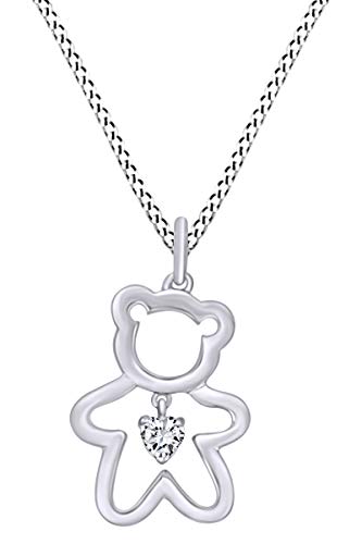 white-gold-plated-silver : Cubic-Zirconia