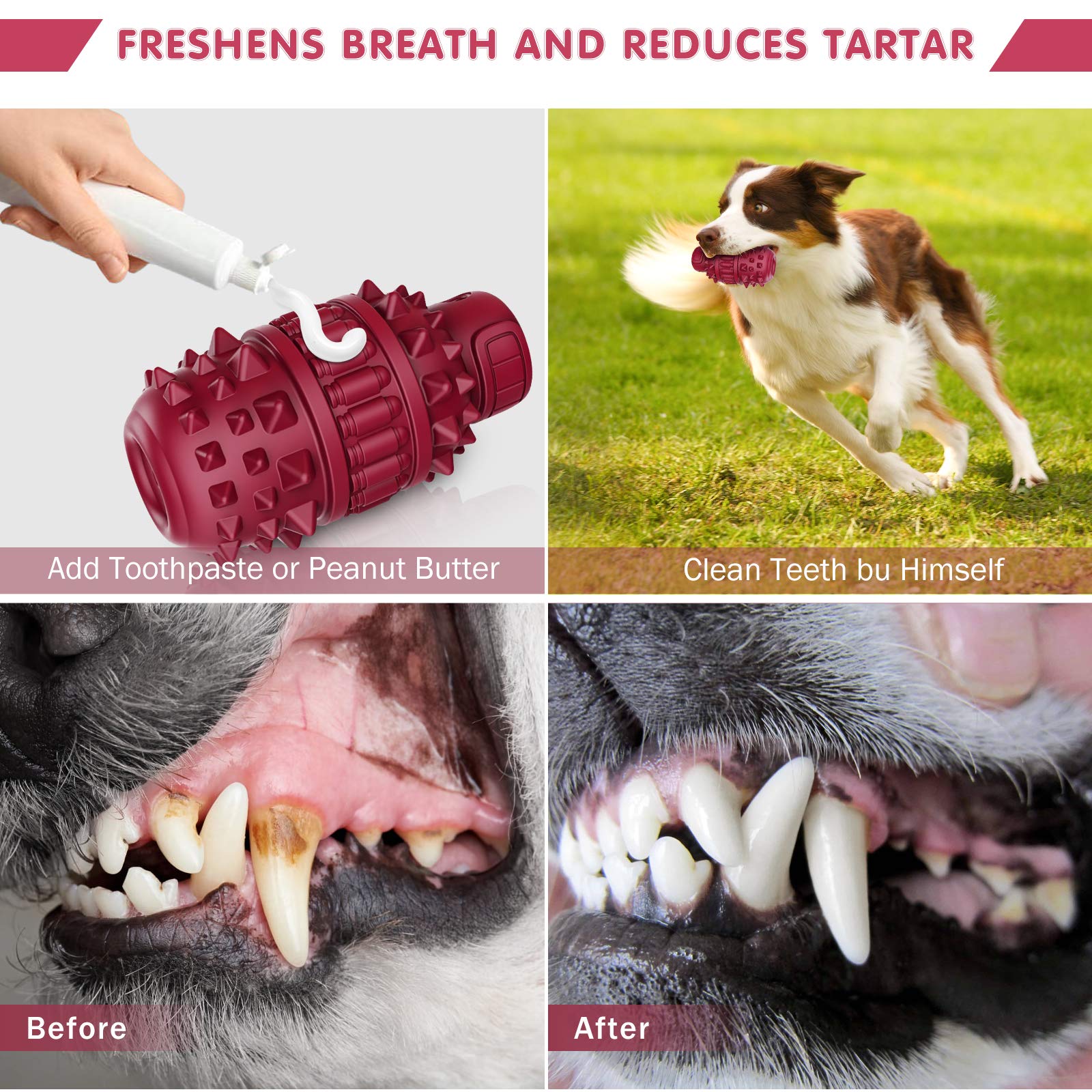 Indestructible Dog Chew Toys for Aggressive Chewers - Durable Interactive Teeth Cleaning Toys for Medium & Large Breed Dogs - Anxiety Relief & Dental Health - Perfect for Playtime, Training, and Long-Lasting Entertainment