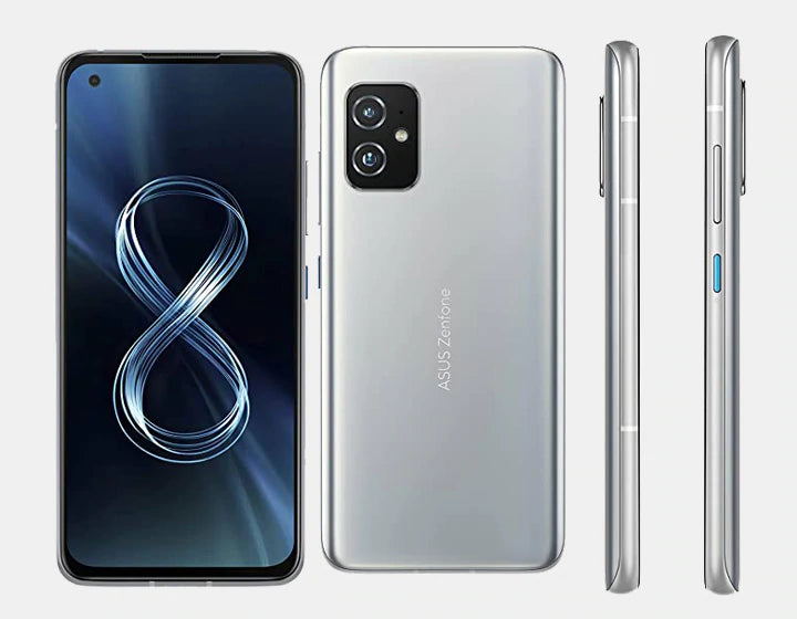 ASUS ZenFone 8 ZS590KS 5G Smartphone | 256GB ROM 12GB RAM | GSM Unlocked | Silver | Flagship Performance for Gaming & Photography | Perfect for Travel & Business Use