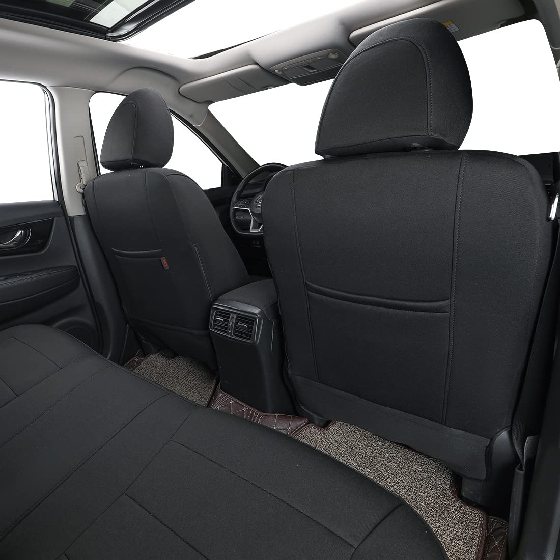 Premium Custom Seat Covers for 2019-2022 Toyota RAV4 Hybrid (Excludes XSE & 2022 SE Hybrid) - Full Set Black Car Seat Protectors - Perfect for Road Trips, Daily Commutes & Pet Protection