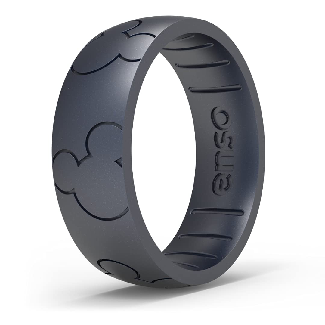 Disney Mickey Mouse & Minnie Mouse Silicone Wedding Bands - Comfortable & Durable for Active Lifestyles - Perfect for Sports, Gym, Travel & Everyday Wear