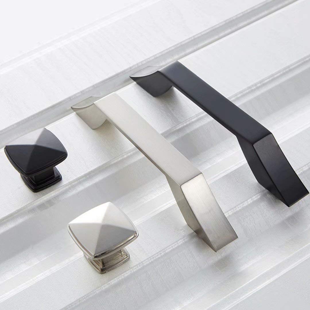 6-Pack Black Single Hole Cabinet Handles - Durable Drawer Pulls & Cupboard Knobs for Kitchen, Bathroom & Furniture (6 Pcs) - Perfect for Dressers, Wardrobes & Storage Cabinets