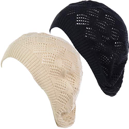 Mesh Diamond Knit-2 Pack-lt. Beige & Black