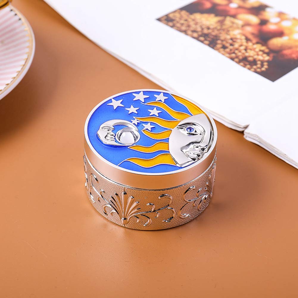 Rust-Proof Vintage Jewelry Storage Box - Portable Durable Gift Box with Silver Edge for Necklaces, Rings & Trinkets - Perfect for Home Decor, Travel & Wedding Accessory Organization