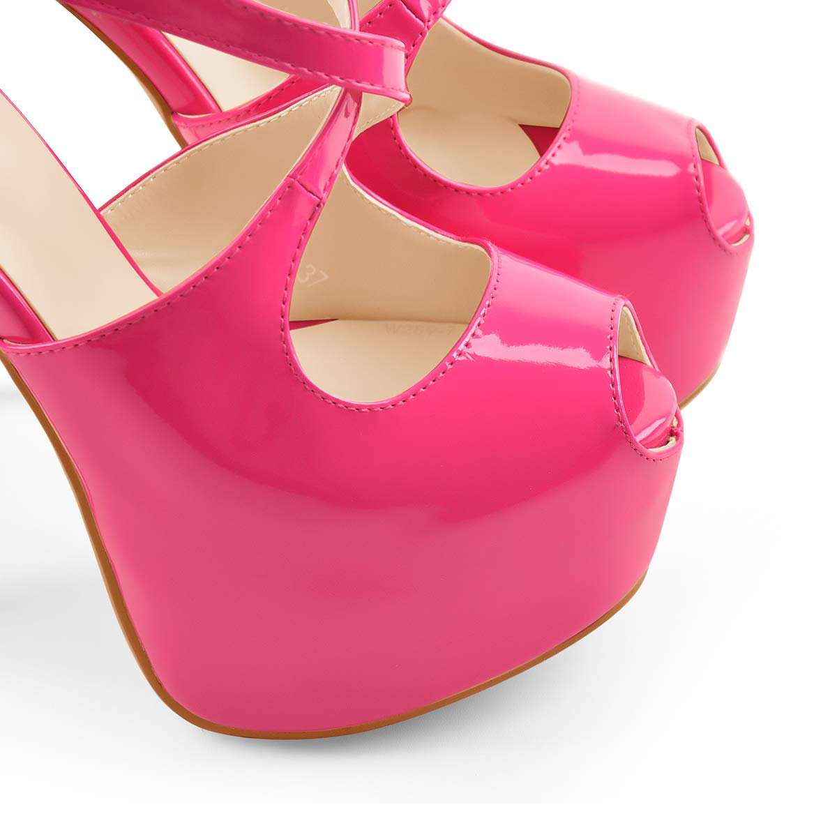 Yolkomo Women's Platform Heels with Ankle Strap - Stiletto High Heel Sandals for Parties, Weddings & Evening Events