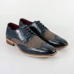 Cavani William Grey/Blue Men's Casual Shoes - Comfortable Walking & Dress Shoes for Business, Office & Everyday Wear