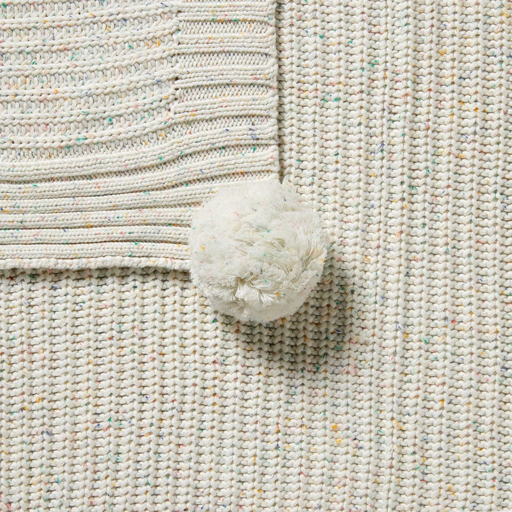 Organic Knitted Blanket - Soft Handmade Cotton Throw for Bed, Sofa & Nursery - Eco-Friendly Home Decor Gift