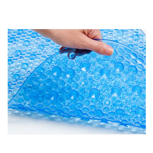 Non-Slip Bath Tub Mat 39x69cm (15.4x27.2 Inches) - Extra Large Anti-Skid Shower Floor Mat with Strong Suction Cups - Perfect for Bathroom Safety & Comfort (Gray) - Ideal for Elderly, Kids & Pets