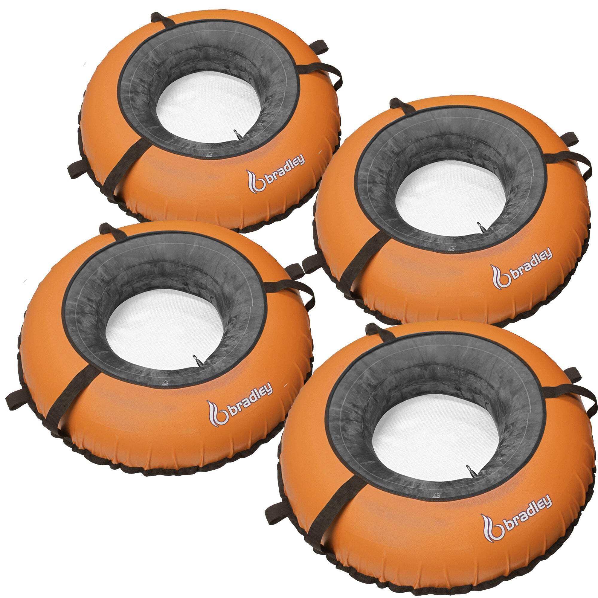 Heavy Duty Bradley River Tubes - Pack of 4 for Whitewater Floating | Durable Rubber Inner Tubes with Protective Covers | Connectable for Group Rafting | Perfect for River Adventures, Water Parks & Summer Fun