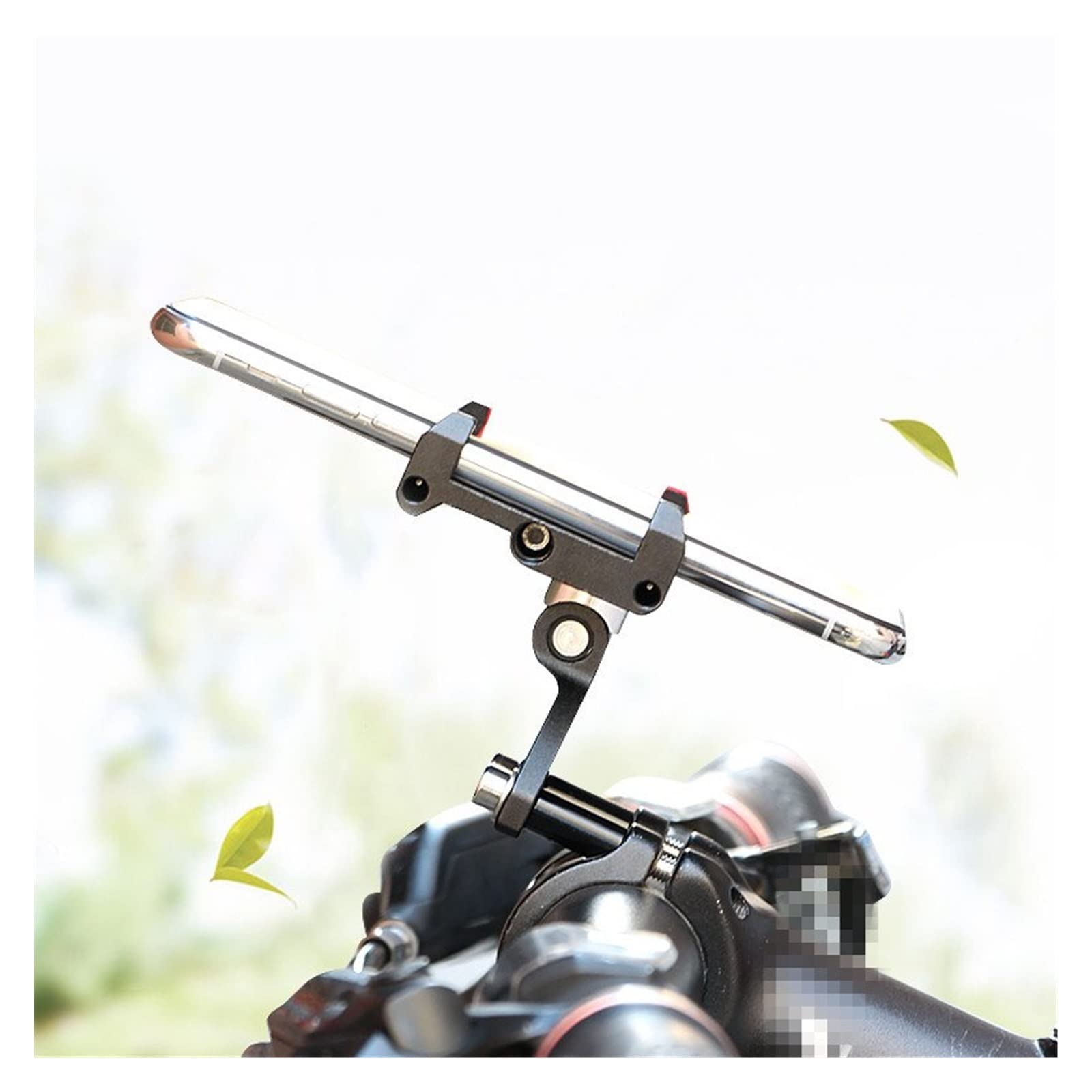 Aluminum Alloy Bike Phone Holder - Universal Motorcycle & Bicycle Handlebar Mount for iPhone & Android - Secure Black Cycling Phone Mount for Outdoor Sports & Commuting