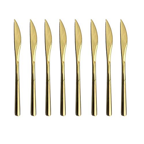 Gold Dinner Knife 8p