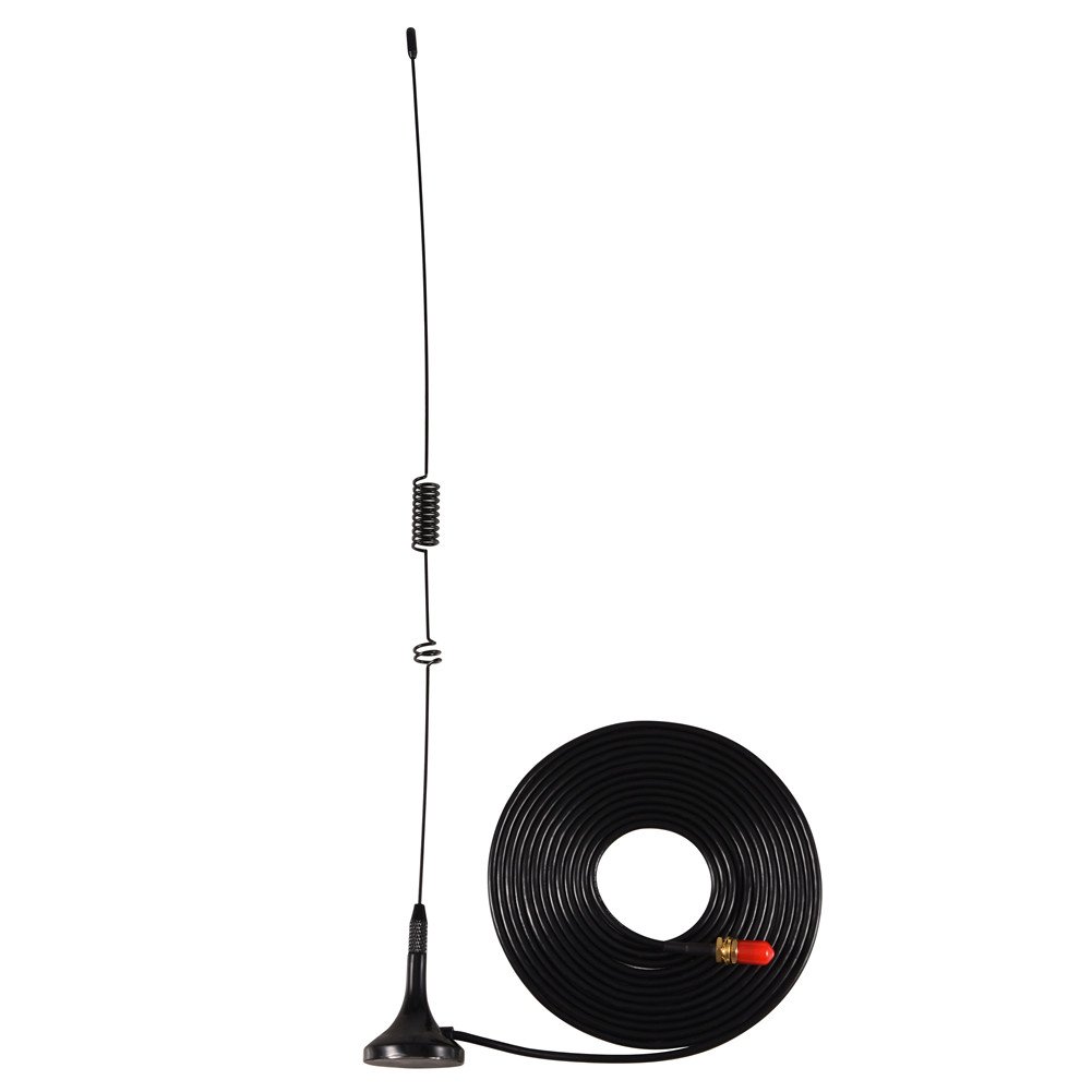 Dual-Band Mobile Antenna with Magnetic Base - SMA-Female Connector 3M Ham Radio Car Antenna for Walkie-Talkie & Two-Way Radio - Perfect for Emergency Communication, Off-Road Adventures & Trucking