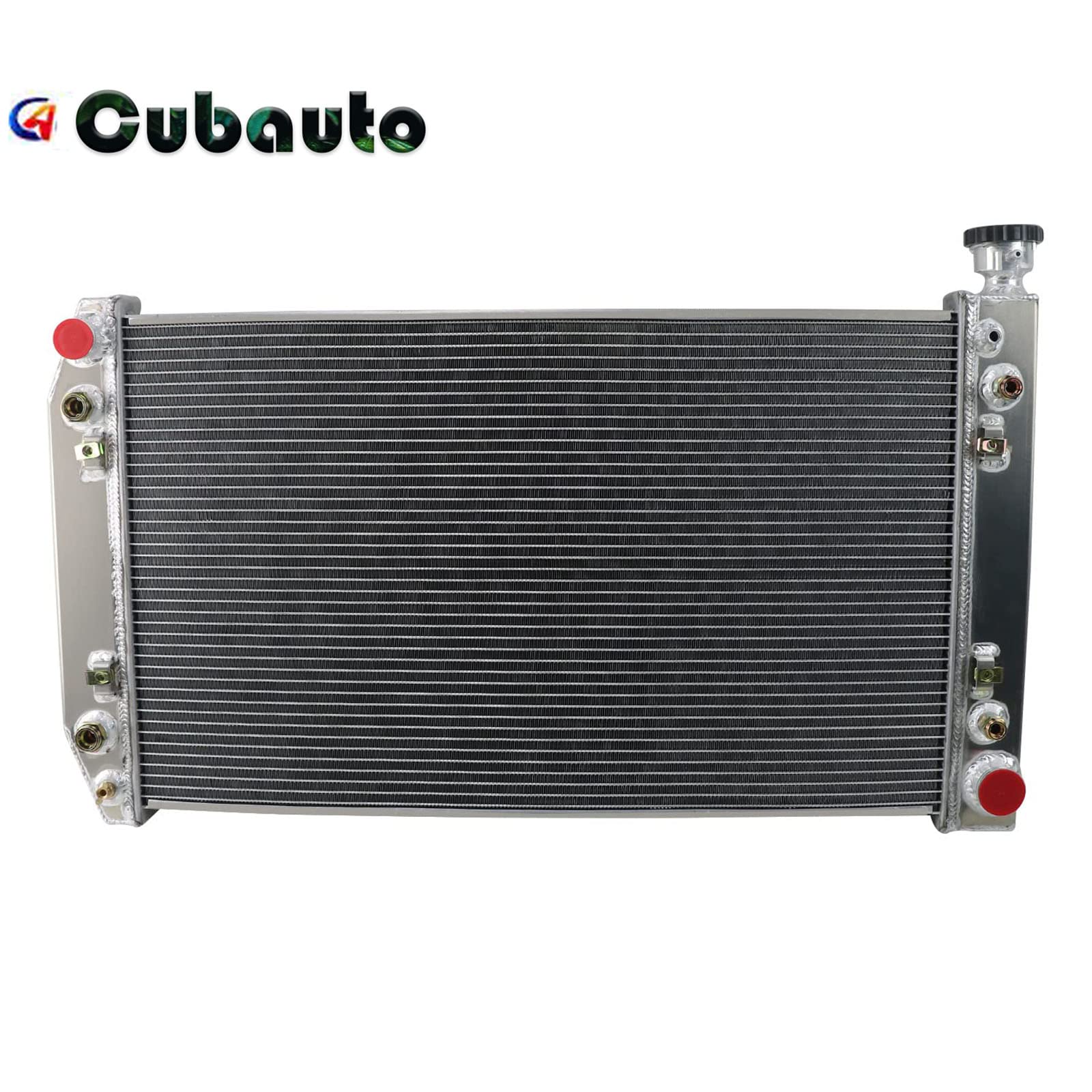 4-Row Aluminum Radiator for 1988-1999 Chevy GMC C/K Series C1500 C2500 C3500 K1500 5.0L 5.7L V8 - Heavy Duty Cooling Upgrade for Off-Road, Towing & Performance Driving