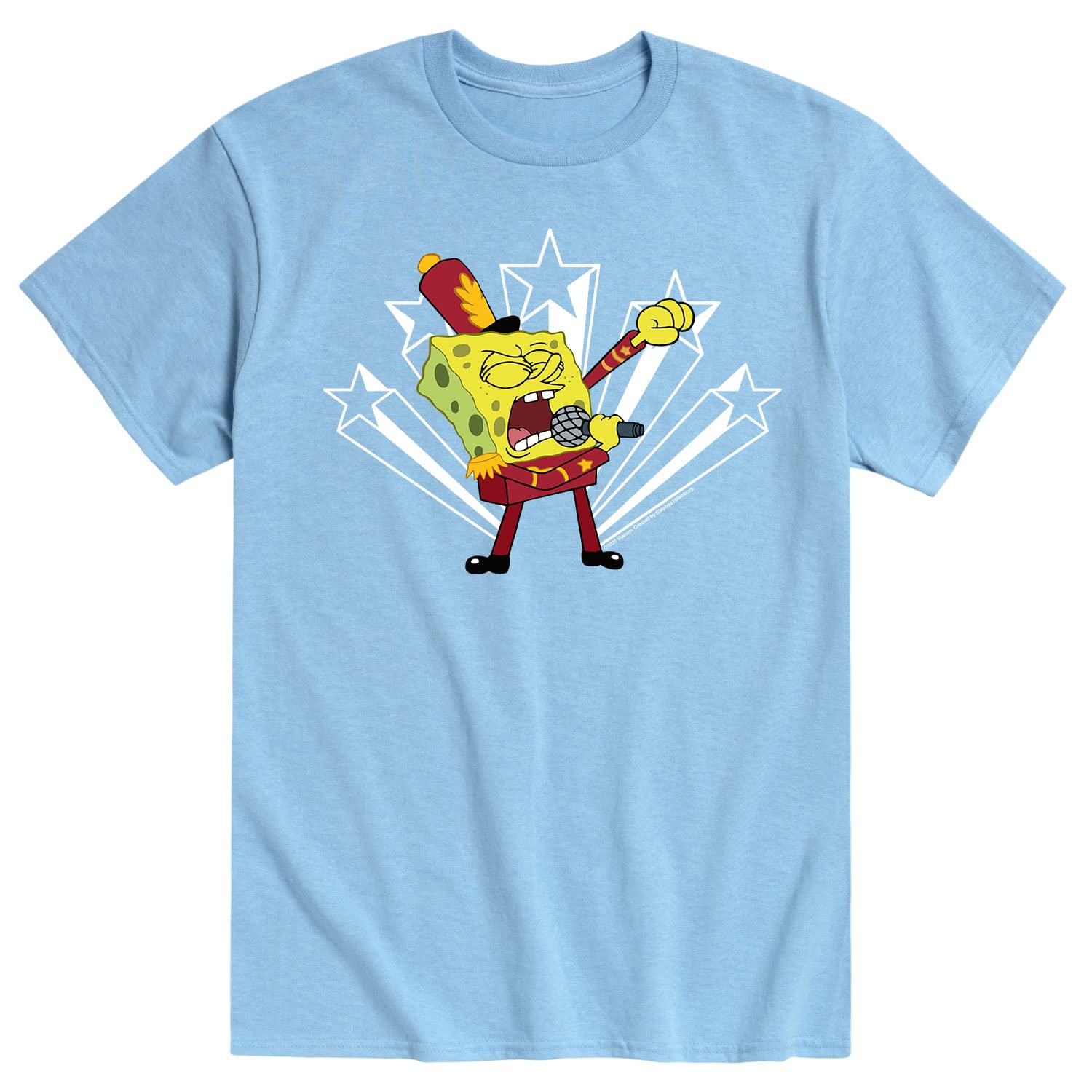 Spongebob SquarePants Bubble Bowl Super Band Men's Graphic T-Shirt | Funny Cartoon Short Sleeve Tee for Fans | Casual Wear, Cosplay & Gift Idea