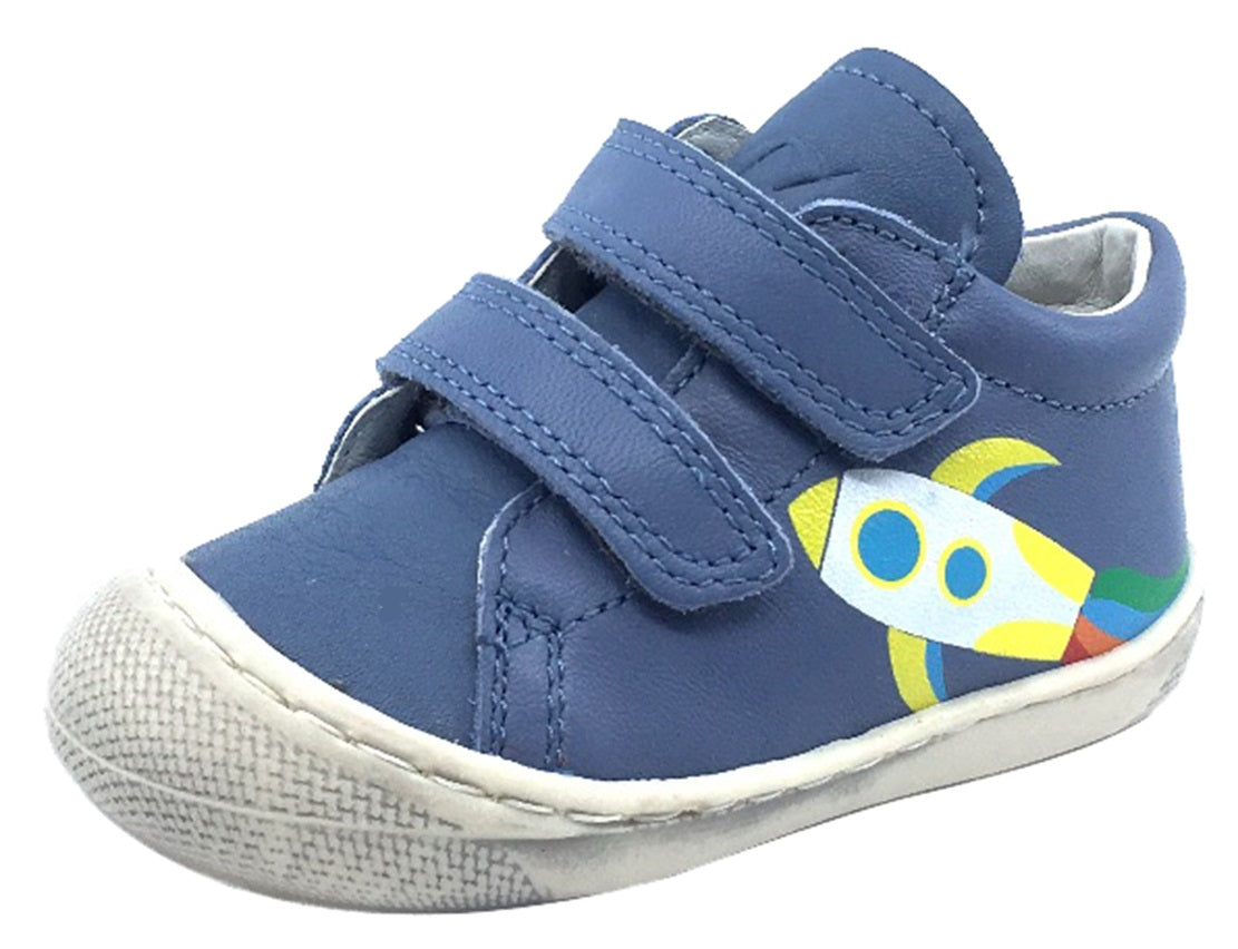Falcotto Kids' Rudy Outer Space Fashion Sneakers - Celeste Blue | Stylish & Comfortable for Boys & Girls | Perfect for School, Play & Everyday Wear