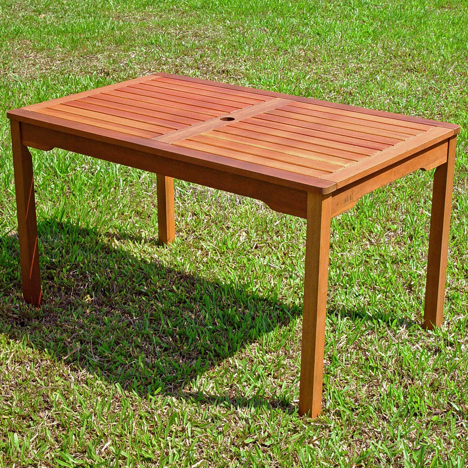 Rectangular Dining Table for Home & Restaurant - International Caravan Solid Wood Furniture for Indoor & Outdoor Use