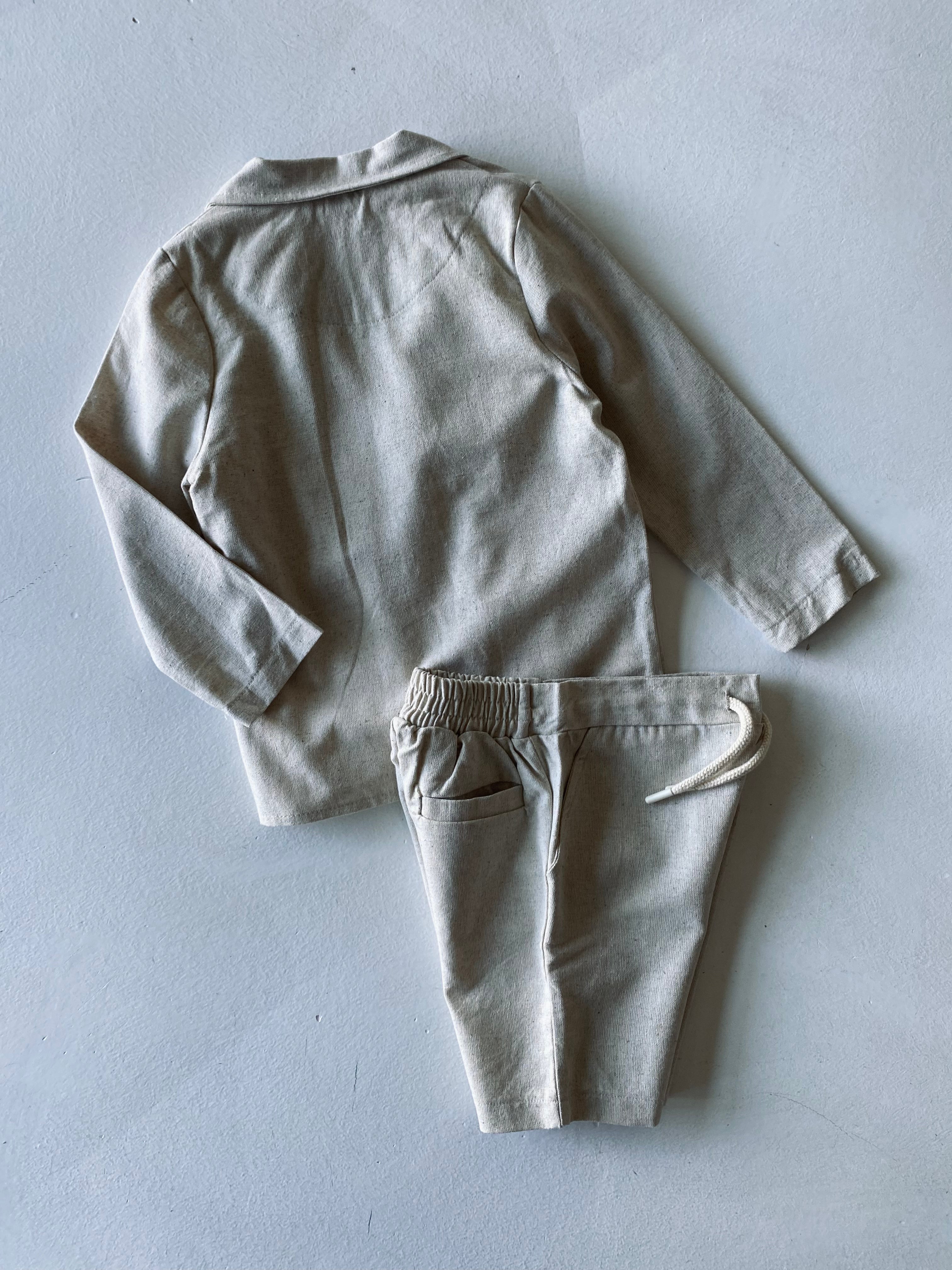 Kids Linen Shorts 3-Piece Dress Set - Breathable & Comfortable Summer Outfit for Boys & Girls - Perfect for Playdates, Beach Trips & Casual Wear
