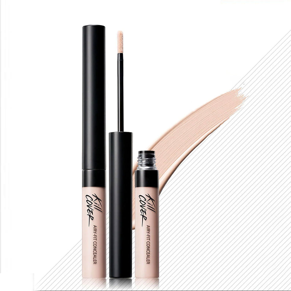 CLIO Kill Cover Airy Fit Concealer 3g #1.5 Fair - Lightweight Full Coverage Concealer for Dark Circles & Blemishes - Perfect for Everyday Makeup & Professional Use