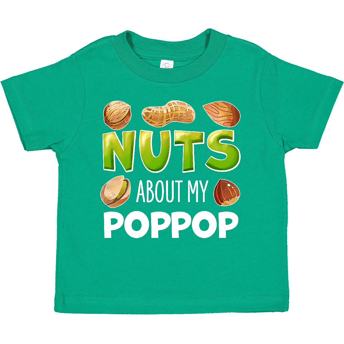 Buy Inktastic 'Nuts About My Poppop' Peanut Almond Pistachio Toddler T-Shirt - Cute Grandfather-Themed Kids Shirt for Family Reunions & Casual Outings
