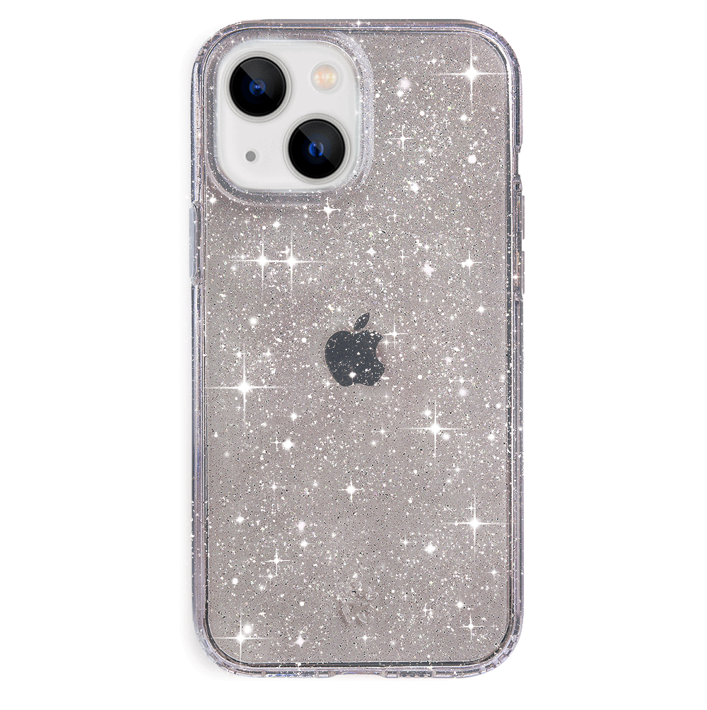 Sparkle Grey Stardust Glitter iPhone Case - Protective & Stylish Phone Cover for iPhone 13/14/15 Pro Max - Perfect for Parties, Events & Everyday Glam