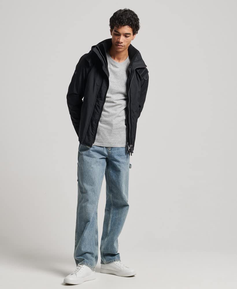 Superdry Men's Waterproof Rain Jacket - Lightweight Windproof Outdoor Coat for Hiking, Camping & Travel
