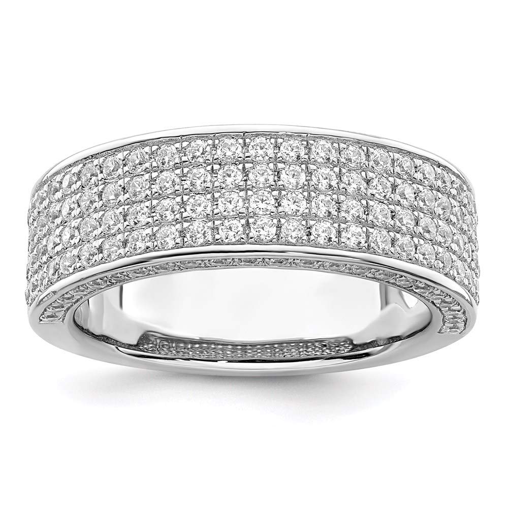 925 Sterling Silver Cubic Zirconia Brilliant Embers Ring - Elegant Women's Fine Jewelry Gift for Anniversary, Birthday & Valentine's Day | Perfect for Date Nights, Parties & Special Occasions