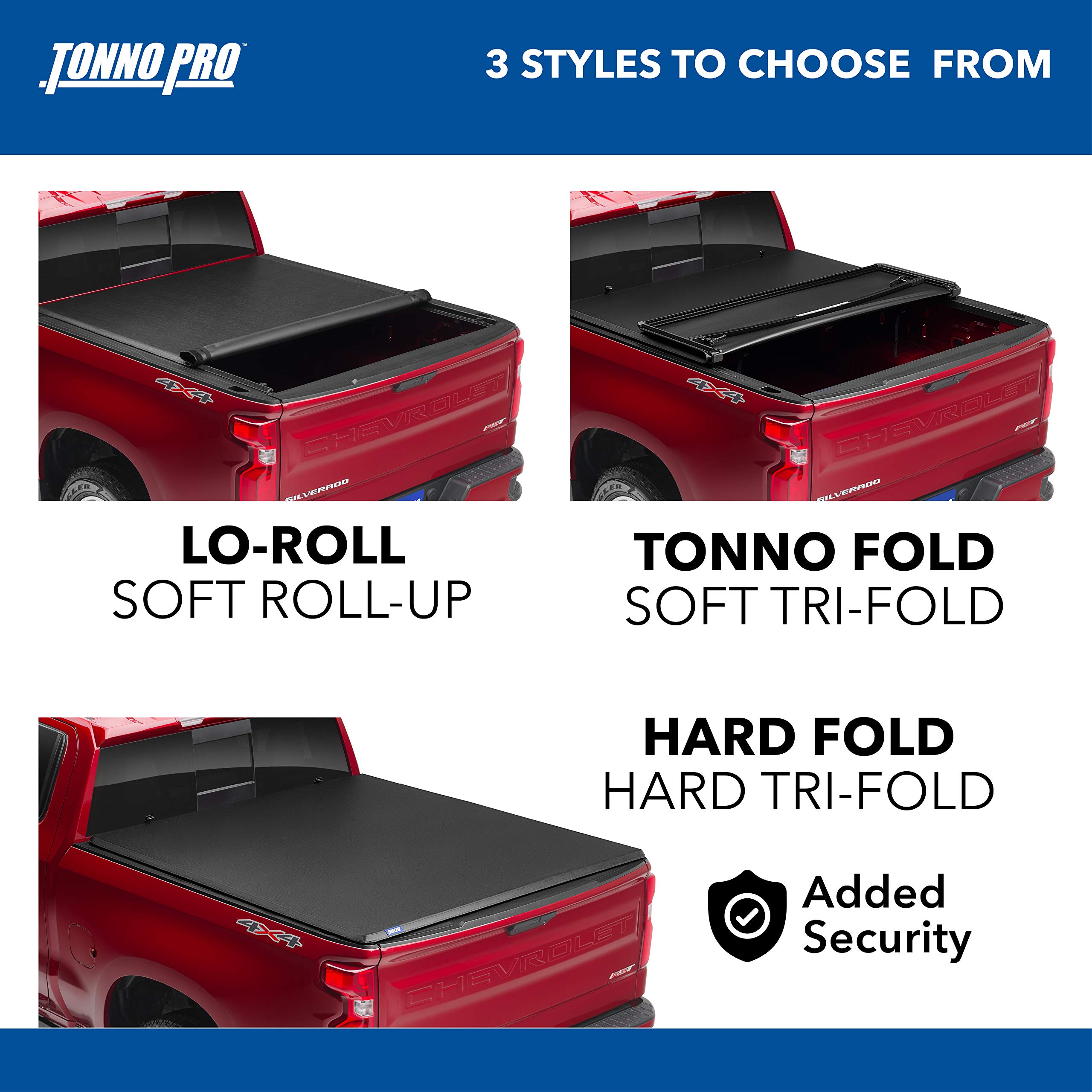 Tonno Pro Tonno Fold Soft Folding Truck Bed Tonneau Cover | Fits 1997-2003 Ford F-150 6'7