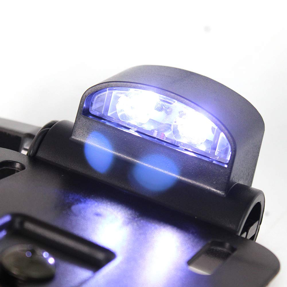LED Motorcycle License Plate Frame with Side Mount - Universal Fit for Harley Sportster XL1200 XL883L - Durable Aluminum Alloy for Night Riding & Custom Bike Builds