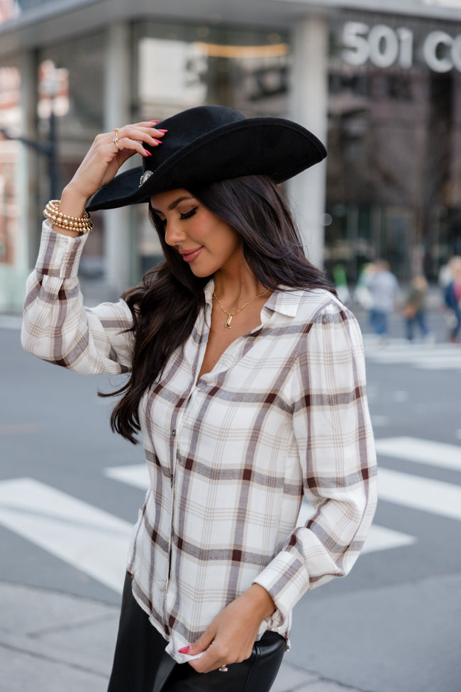 Off White Plaid Shirt for Men - Classic Casual Button Down Shirt - Perfect for Office, Dating & Everyday Wear | FINAL SALE