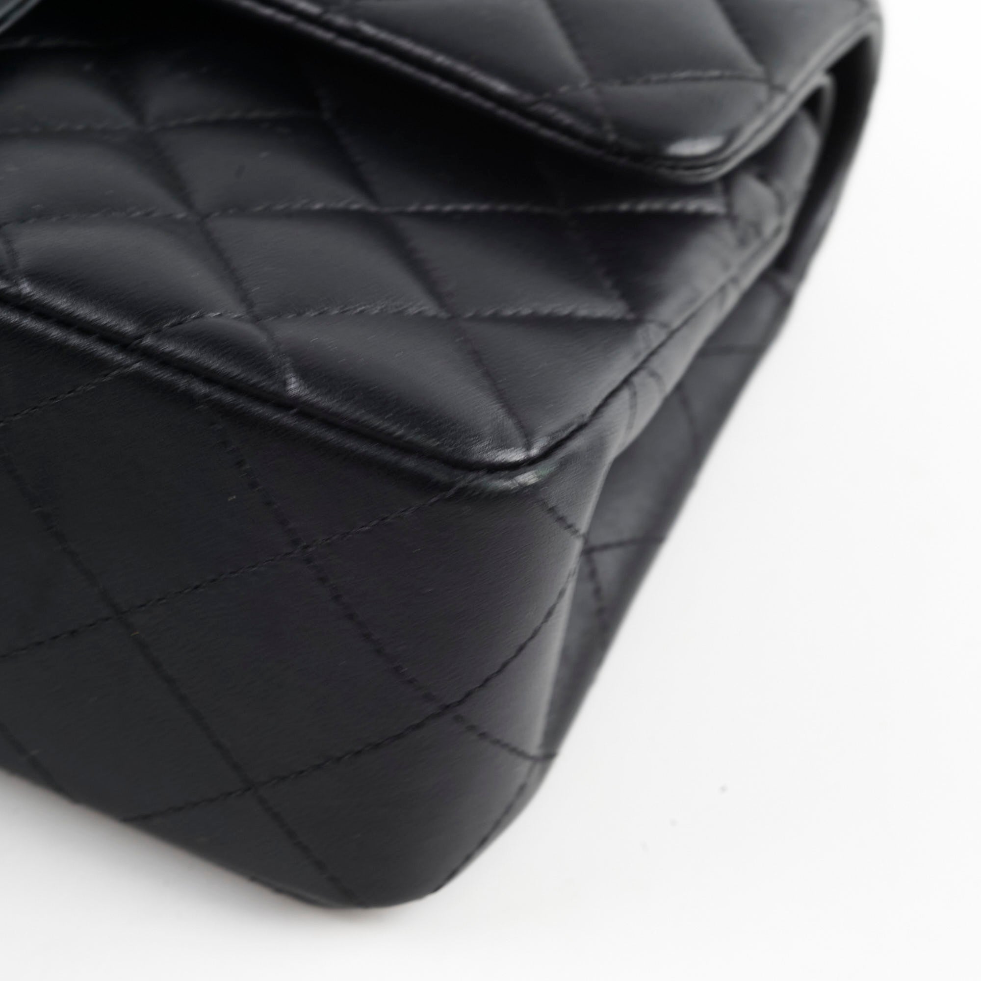 Chanel Small Double Classic Flap Bag Black Lambskin Leather 2021 Collection - Luxury Handbag for Women, Perfect for Evening Events & Special Occasions