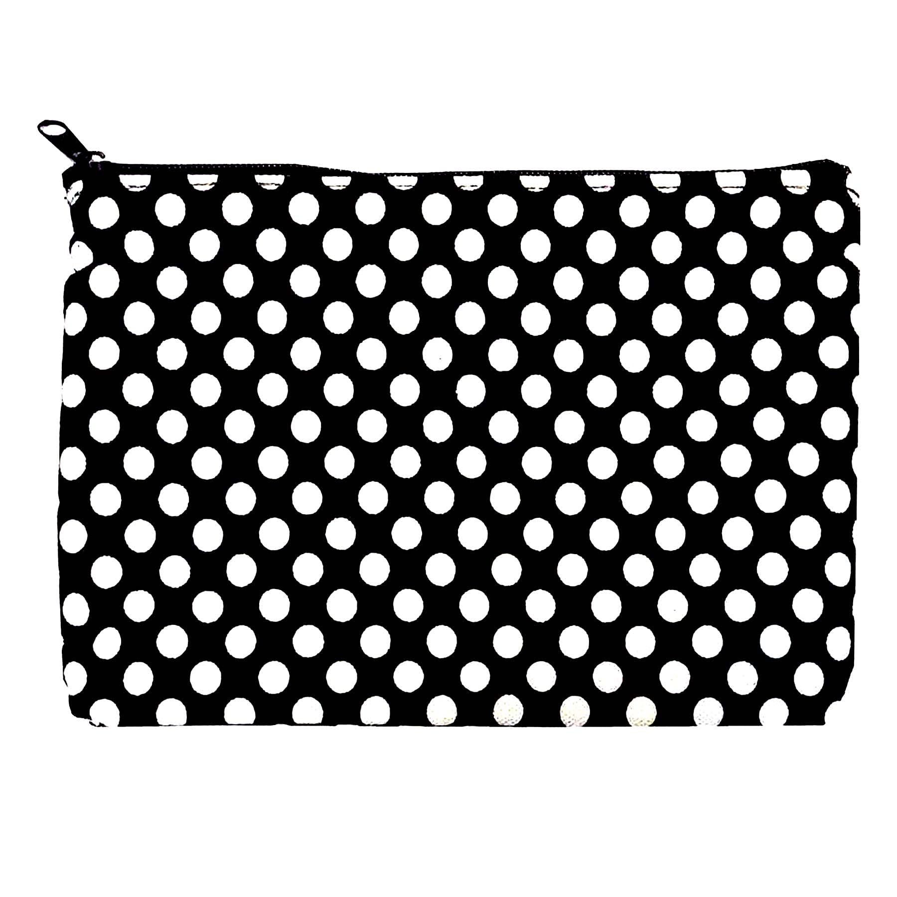 3 Pack Stylish Multifunctional Makeup Bags for Women - Cosmetic Organizer, Travel Toiletry Pouch, Storage Purse (Black Dot/White Dot) - Perfect for Travel, Gym & Daily Essentials Organization