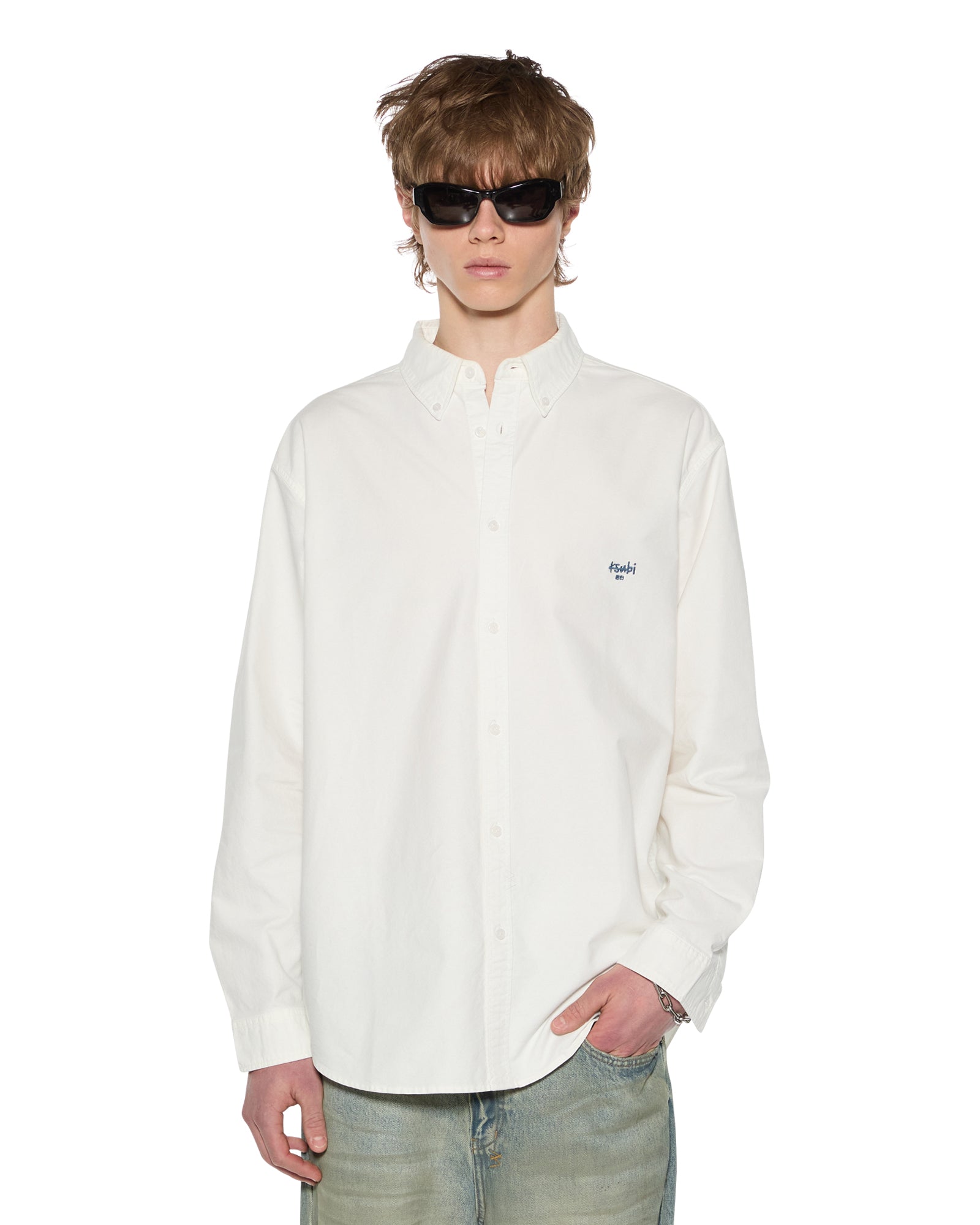 KSIGNATURE Long Sleeve Button Down Shirt for Men - Classic White Casual Dress Shirt for Office, Business & Formal Wear