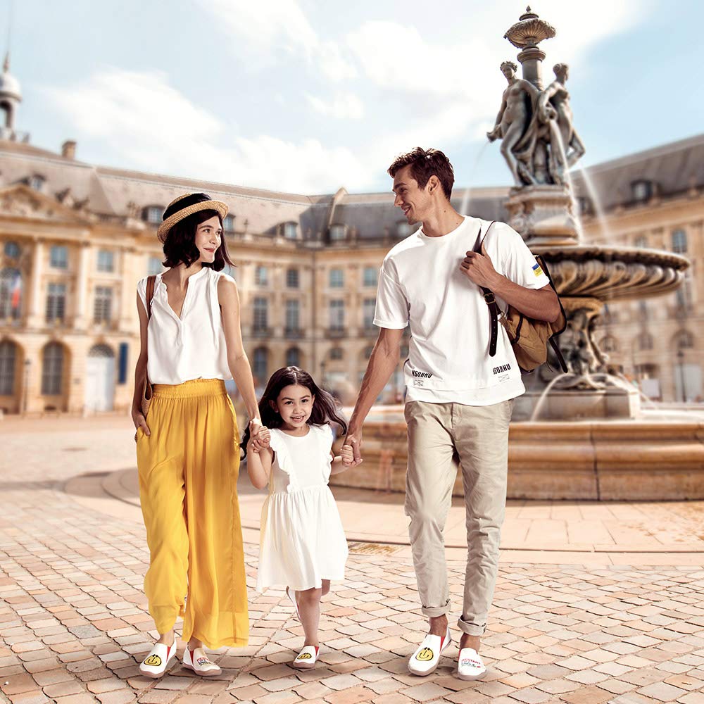 UIN Smiley Slip-On Fashion Sneakers - Cute Casual Comfortable Soft Canvas Shoes with Artistic Painting | Perfect for Everyday Wear, Walking, Travel & Street Style Outfits